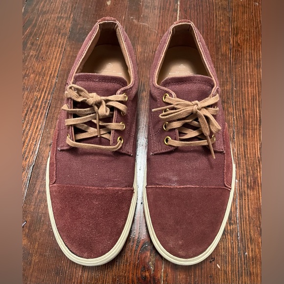 Vans Off The Wall Destroy Luxury Burgundy Skateboarding Shoes Size 10 - Picture 3 of 9